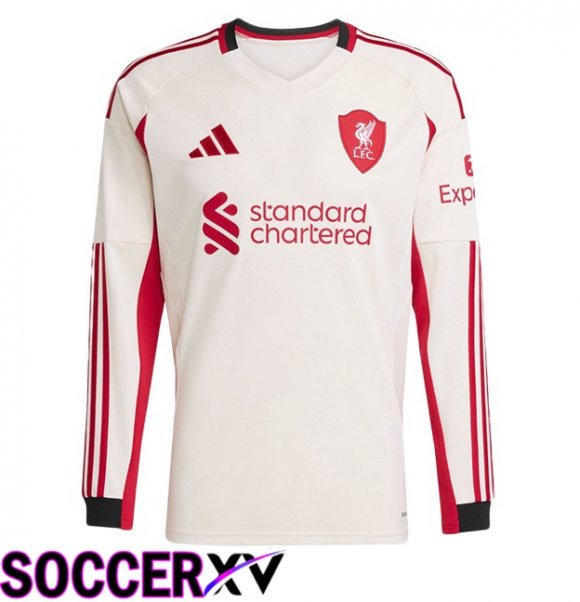 FC Liverpool Away Soccer Jersey Long sleeve Yellow 2025/2026