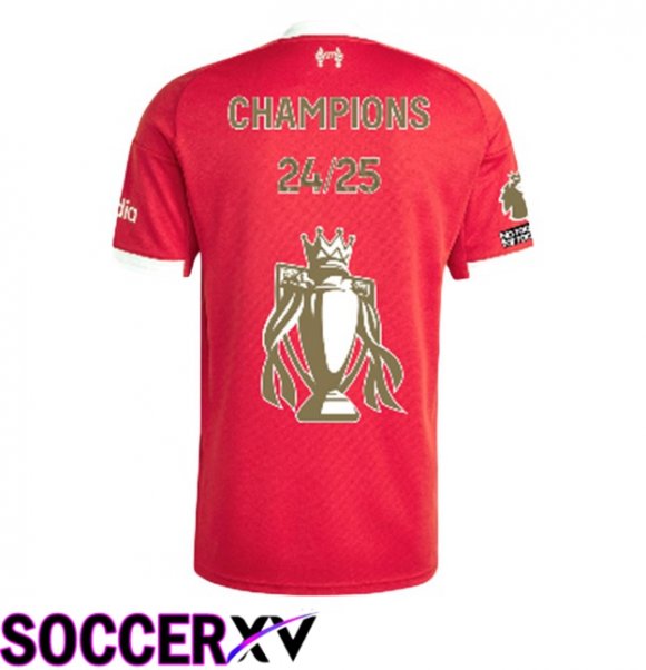 FC Liverpool Champions Special Edition Home Soccer Jersey Red 2025/2026