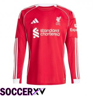 FC Liverpool Home Soccer Jersey Long sleeve Red 2025/2026