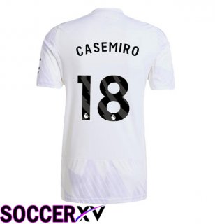 Manchester United (CASEMIRO 18) Away Soccer Jersey White 2025/2026