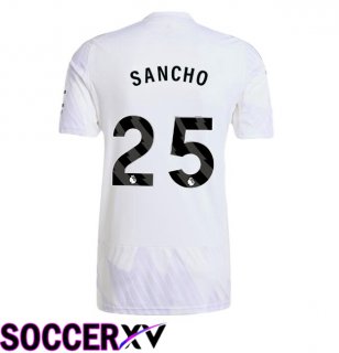 Manchester United (SANCHO 25) Away Soccer Jersey White 2025/2026
