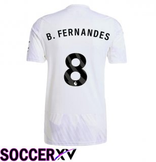 Manchester United (B. FERNANDES 8) Away Soccer Jersey White 2025/2026