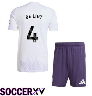 Manchester United (DE LIGT 4) Kids Away Soccer Jersey White 2025/2026