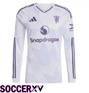 Manchester United Away Soccer Jersey Long sleeve White 2025/2026