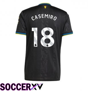 Manchester United (CASEMIRO 18) Third Soccer Jersey Black 2025/2026