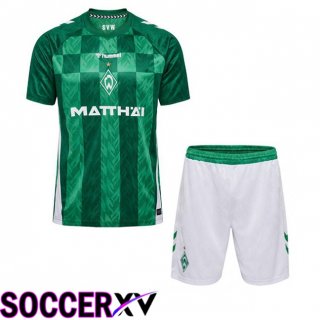 SV Werder Bremen Kids Home Soccer Jersey Green 2024/2025