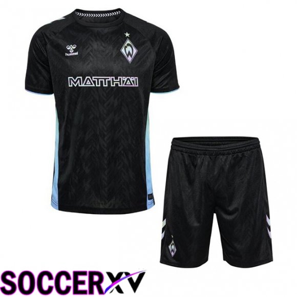 SV Werder Bremen Kids Third Soccer Jersey Black 2024/2025