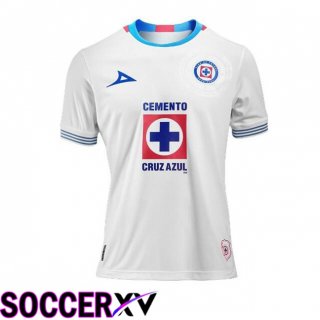 Cruz Azul Away Soccer Jersey White 2024/2025