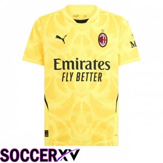 AC Milan Goalkeeper Soccer Jersey Yellow 2024/2025