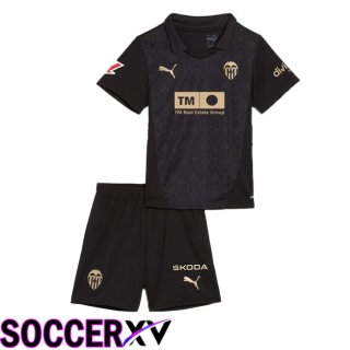 Valencia CF Kids Away Soccer Jersey Black 2024/2025