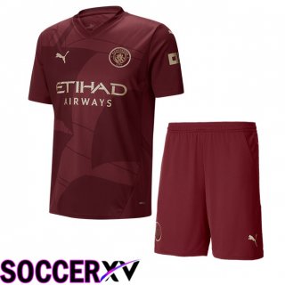 Manchester City Kids Third Soccer Jersey Brown 2024/2025