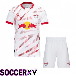 RB Leipzig Kids Home Soccer Jersey White 2024/2025