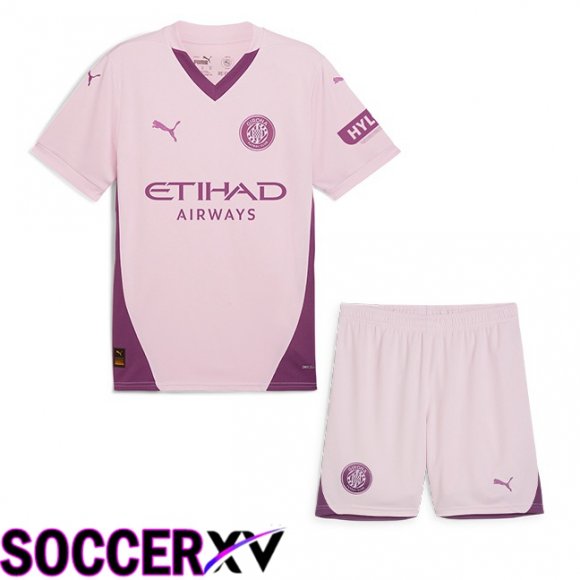 Girona Kids Third Soccer Jersey Pink 2024/2025