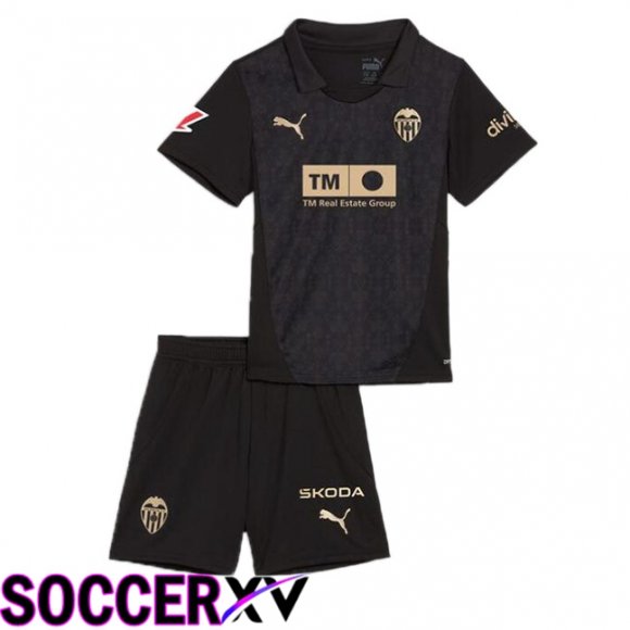 Valencia CF Kids Away Soccer Jersey Black 2024/2025