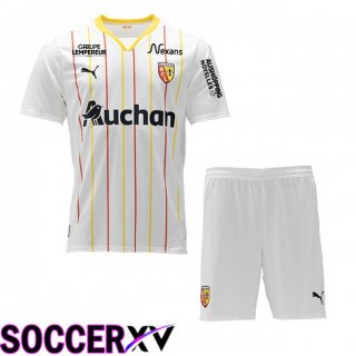 RC Lens Kids Third Soccer Jersey White 2024/2025