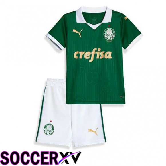 Palmeiras Kids Home Soccer Jersey Green 2024/2025