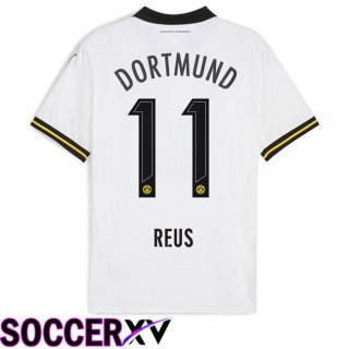 Dortmund BVB (Reus 11) Away Soccer Jersey White 2024/2025