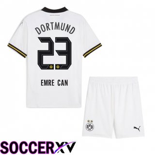 Dortmund BVB (Emre Can 23) Kids Away Soccer Jersey White 2024/2025