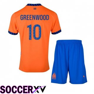 Marseille OM (GREENWOOD 10) Kids Third Soccer Jersey Orange 2024/2025