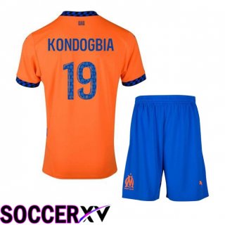 Marseille OM (KONDOGBIA 19) Kids Third Soccer Jersey Orange 2024/2025