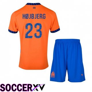 Marseille OM (HØJBJERG 23) Kids Third Soccer Jersey Orange 2024/2025