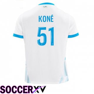 Marseille OM (KONÉ 51) Home Soccer Jersey White 2024/2025