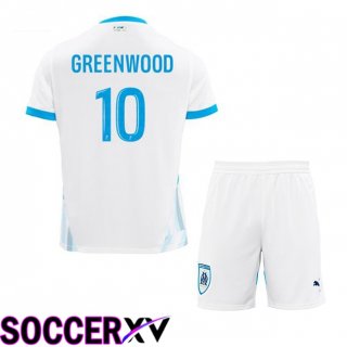 Marseille OM (GREENWOOD 10) Kids Home Soccer Jersey White 2024/2025