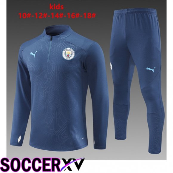 Manchester City Kids kit Training Tracksuit Blue Royal 2024/2025