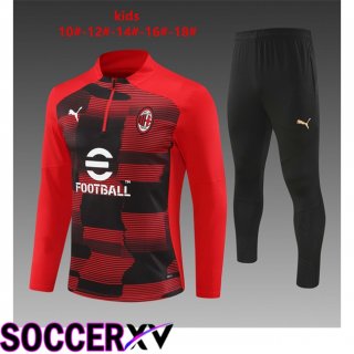 AC Milan Kids kit Training Tracksuit Red 2024/2025