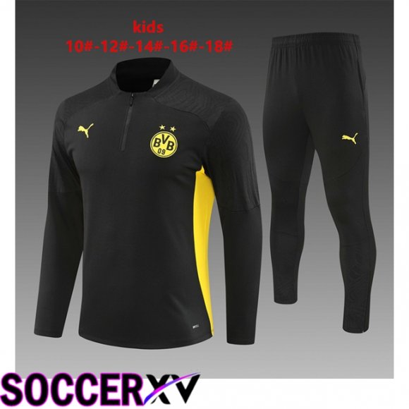 Dortmund BVB Kids kit Training Tracksuit Black 2024/2025