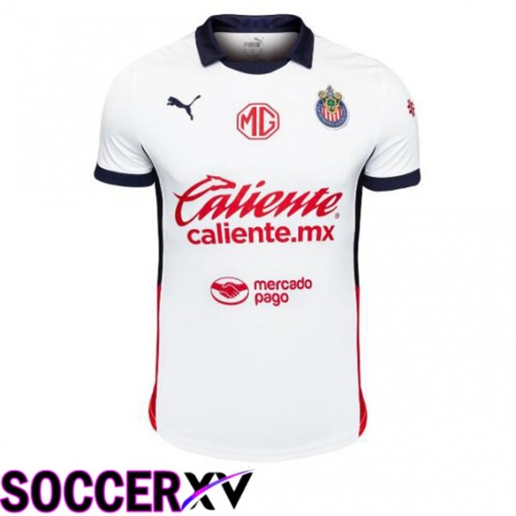 CD Guadalajara Away Soccer Jersey White 2024/2025