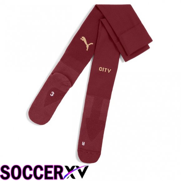 Manchester City Third Soccer Socks Brown 2024/2025