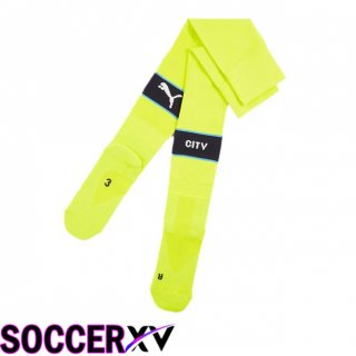 Manchester City Away Soccer Socks Green 2024/2025