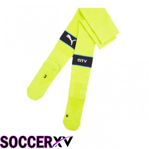 Manchester City Away Soccer Socks Green 2024/2025