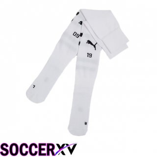 Dortmund BVB Away Soccer Socks White 2024/2025