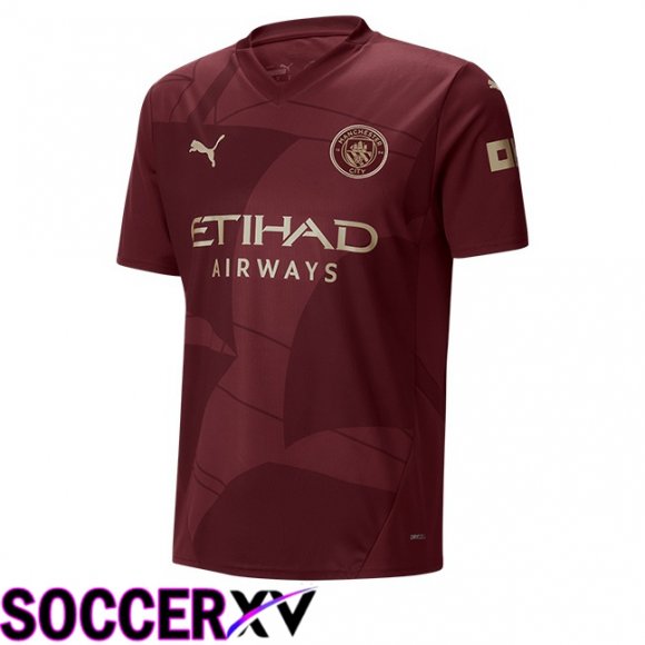 Manchester City Third Soccer Jersey Brown 2024/2025