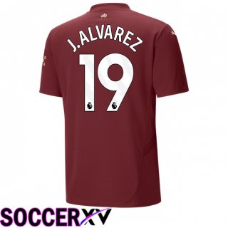 Manchester City (Julián Álvarez 19) Third Soccer Jersey Brown 2024/2025