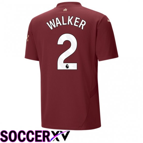 Manchester City (Kyle Walker 2) Third Soccer Jersey Brown 2024/2025