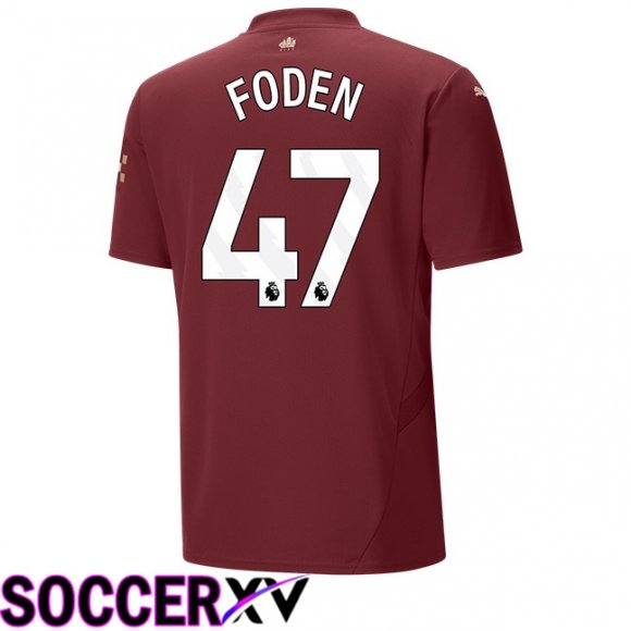 Manchester City (Phil Foden 47) Third Soccer Jersey Brown 2024/2025