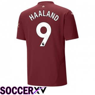 Manchester City (Erling Haaland 9) Third Soccer Jersey Brown 2024/2025