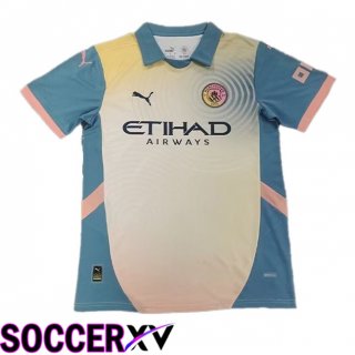 Manchester City Soccer Jersey Special Edition Blue White 2024/2025