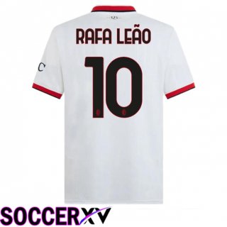 AC Milan (Rafa Leão 10) Away Soccer Jersey White 2024/2025