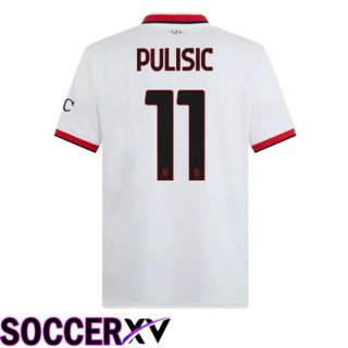 AC Milan (Pulisic 11) Away Soccer Jersey White 2024/2025