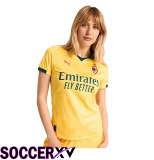 AC Milan Women Third Soccer Jersey Yellow 2025/2026