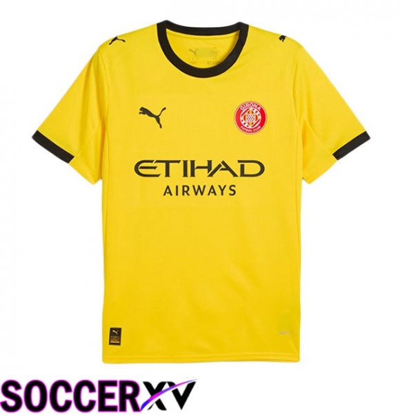 Girona Away Soccer Jersey Yellow 2025/2026