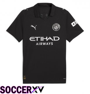 Manchester City Away Soccer Jersey Black 2025/2026