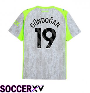 Manchester City (Ilkay Gündoğan 19) Third Soccer Jersey Grey Green 2025/2026