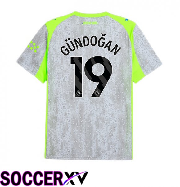 Manchester City (Ilkay Gündoğan 19) Third Soccer Jersey Grey Green 2025/2026