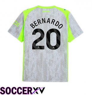 Manchester City (Bernardo Silva 20) Third Soccer Jersey Grey Green 2025/2026