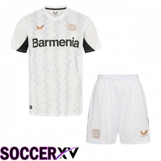 Bayer 04 Leverkusen Kids Away Soccer Jersey White 2024/2025